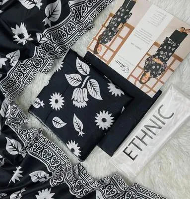 3 Pcs Women's Unstitched Digital Print