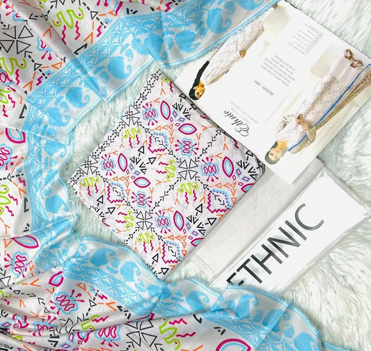 3 Pcs Women's Unstitched Digital Print Suit