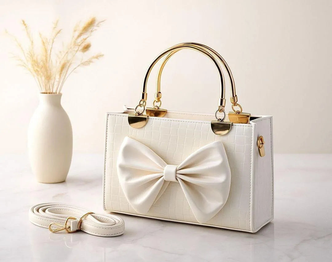 Girl's Leather Plain Hand Bag