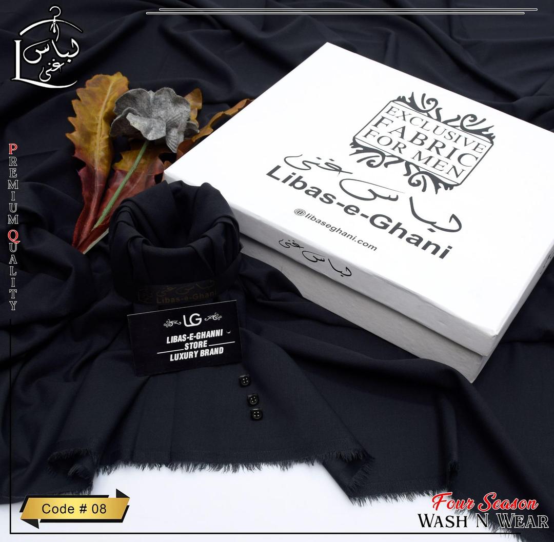 Men's Black Wash & Wear Plain Suit Winter Wedding Party Wear