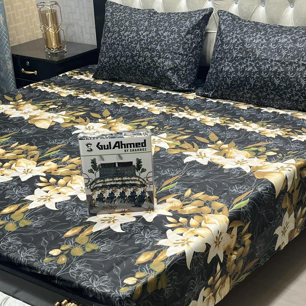 Gul Ahmed Premium Cotton King Size Bedsheet
