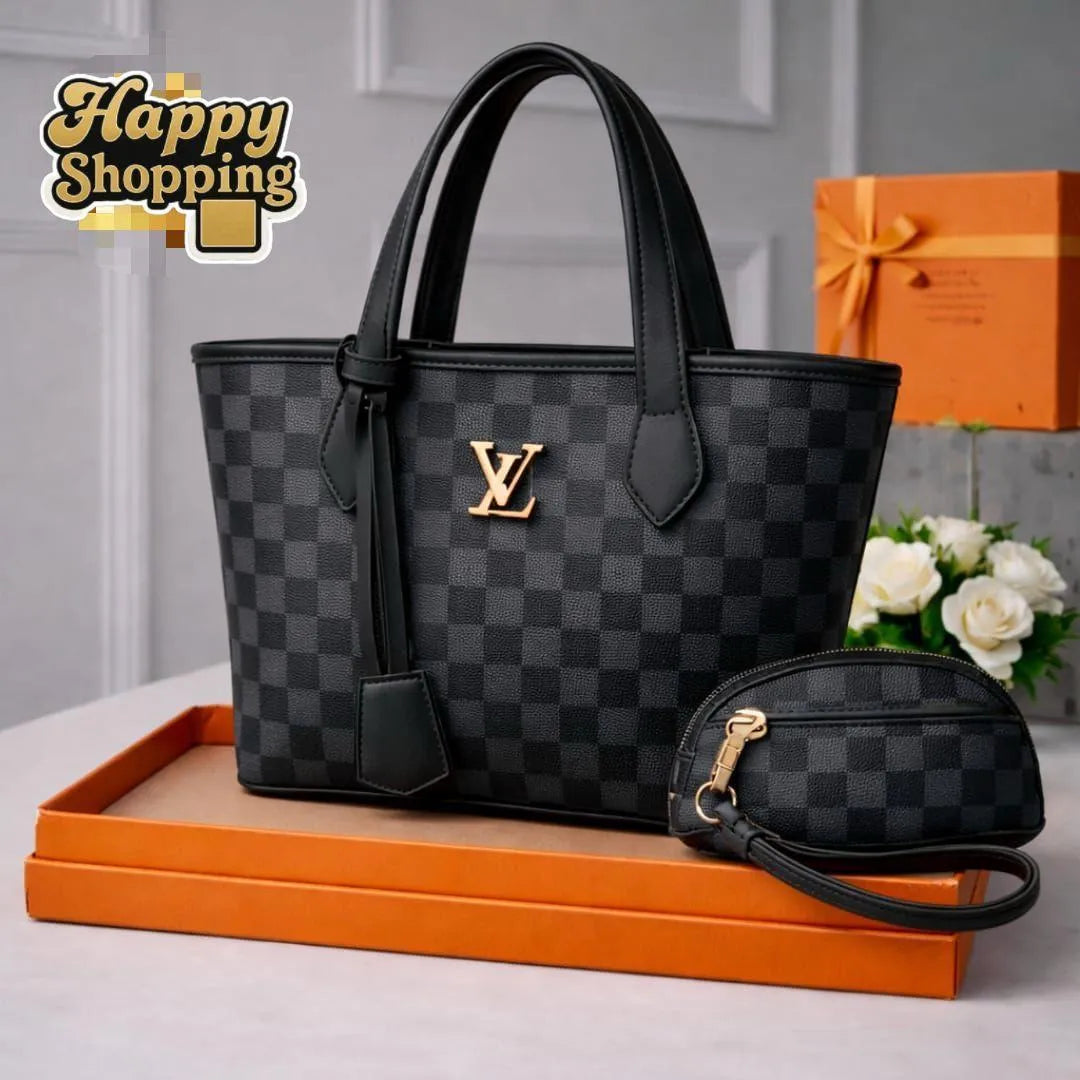 Girl's Leather Plain Hand Bag Set