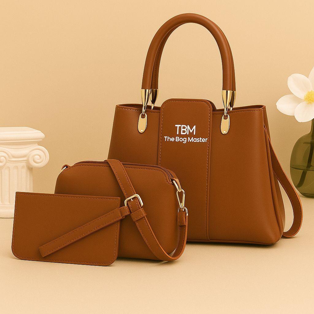 3 Pcs Girl's Rexine Hand Bag Set