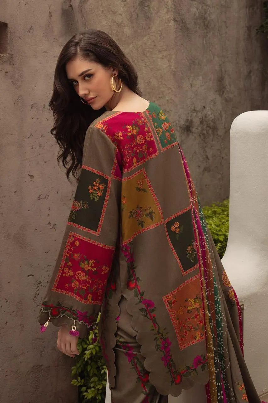 3 Pcs Women's Unstitched Printed Suit