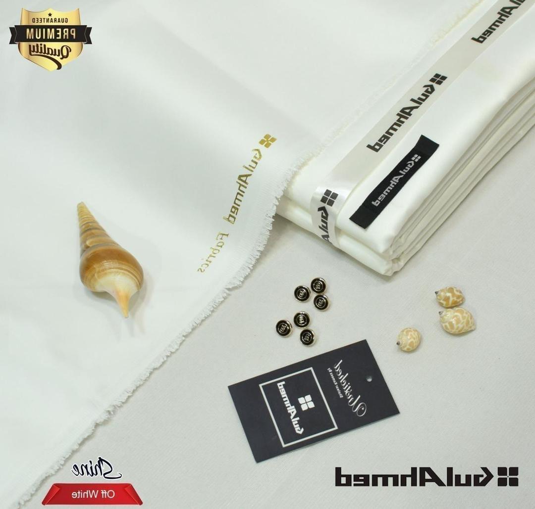 Men Cotton Plain Suit Off White All Season (Gul Ahmed)