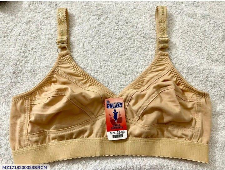 Beige Cotton Non-Padded Bra Size