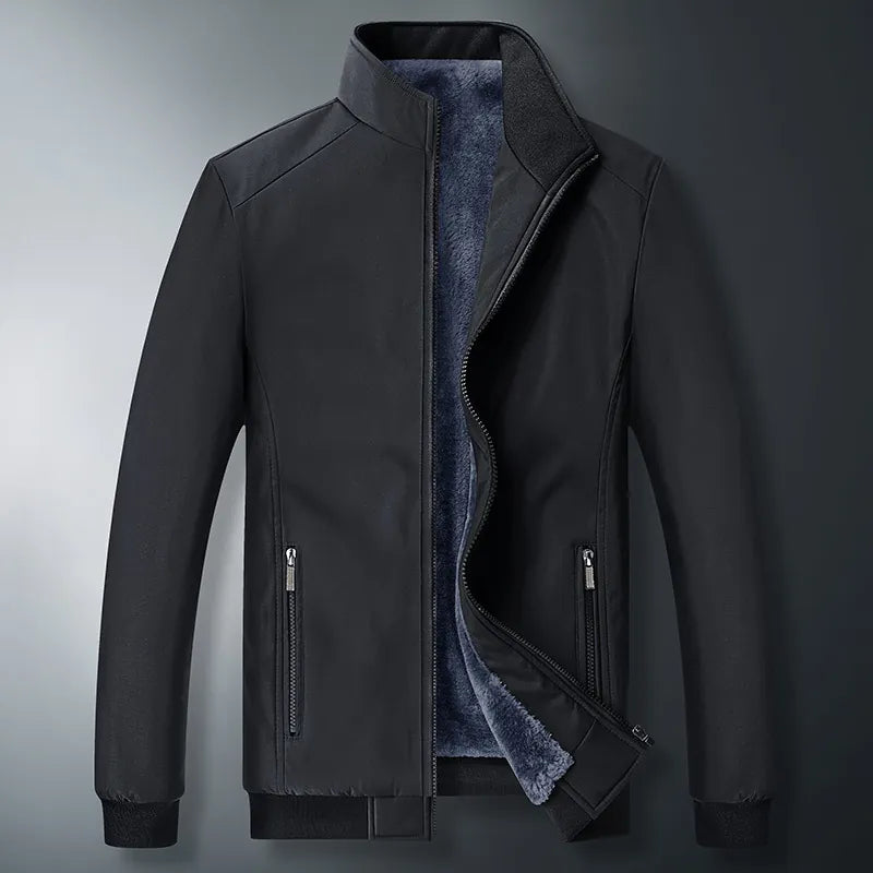Men's Cotton-Padded Jacket with Velvet and Thickened