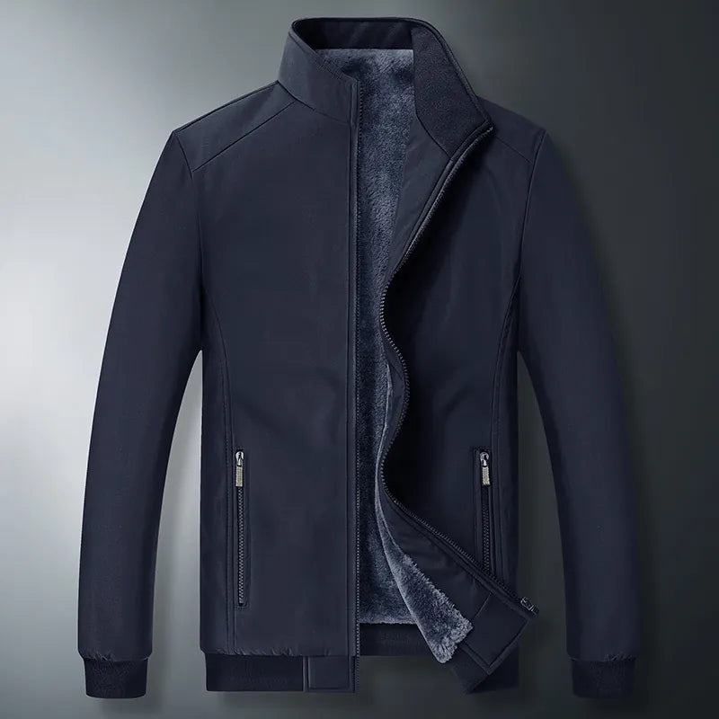 Men's Cotton-Padded Jacket with Velvet and Thickened