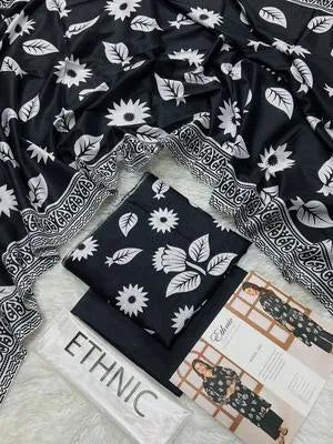 3 Pcs Women's Unstitched Digital Print
