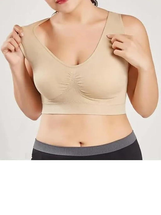 Lightweight Non-Padded Jersey Bra Beige