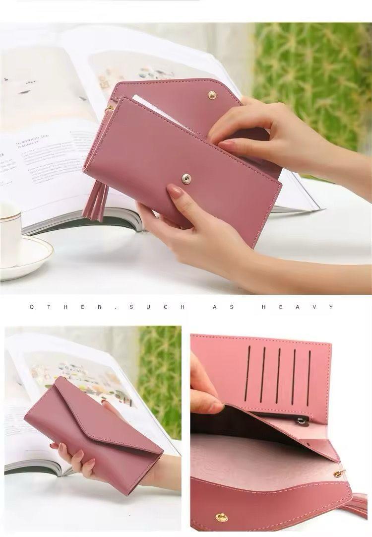 Stylish Leather Envelope Purse for Girls