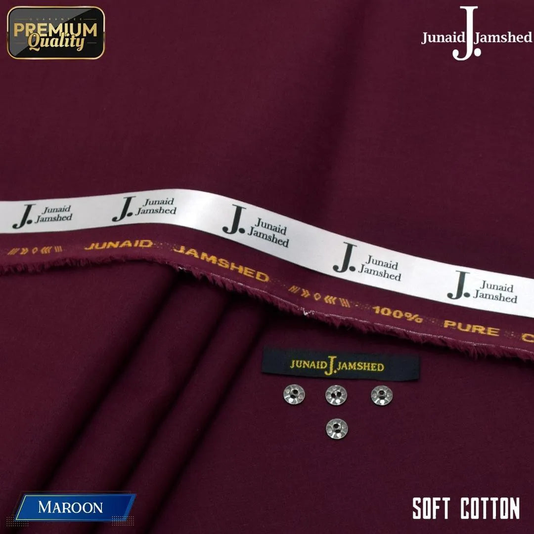 Men's Unstitched Cotton Suit Maroon Summer Wear