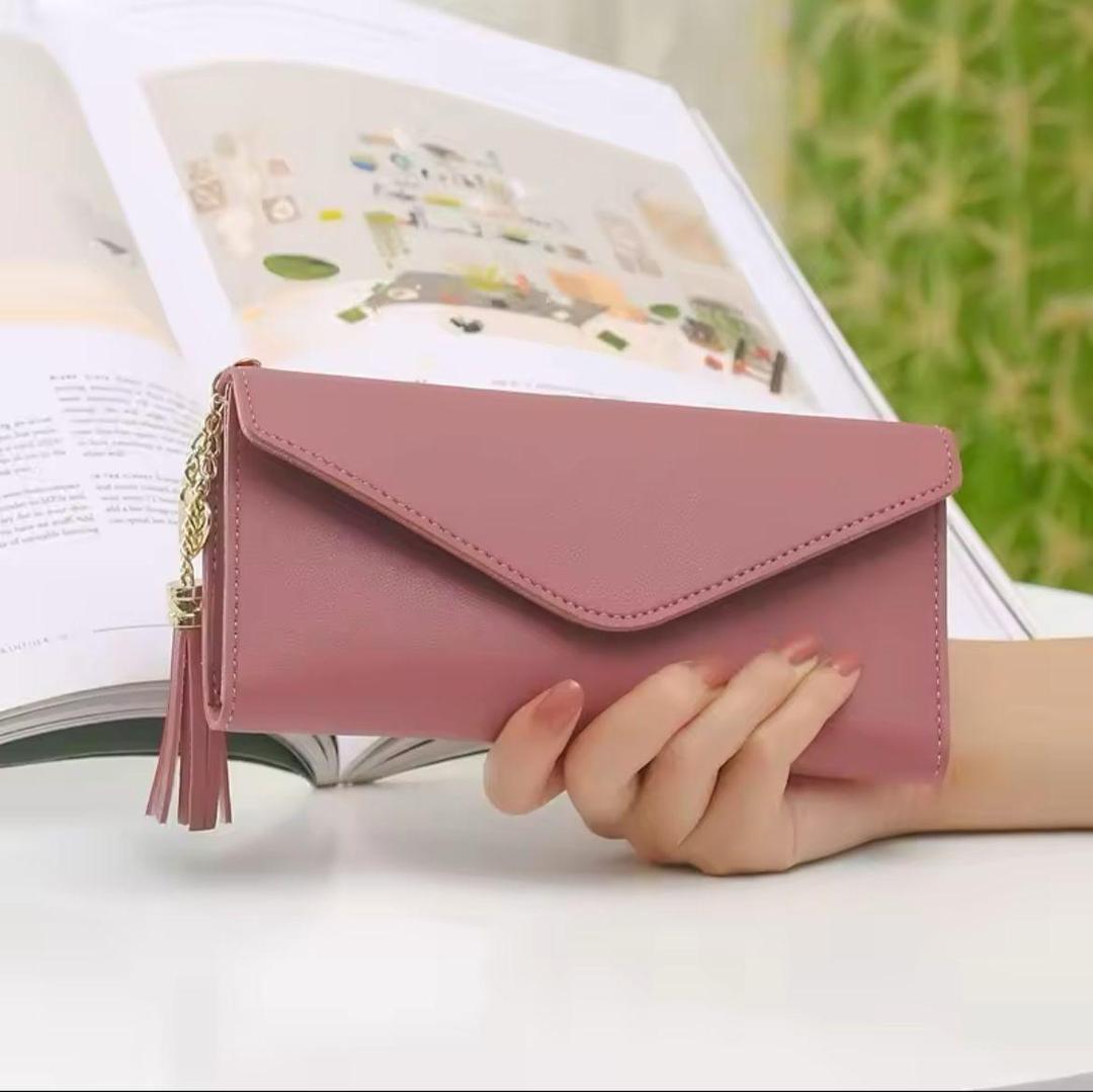 Stylish Leather Envelope Purse for Girls