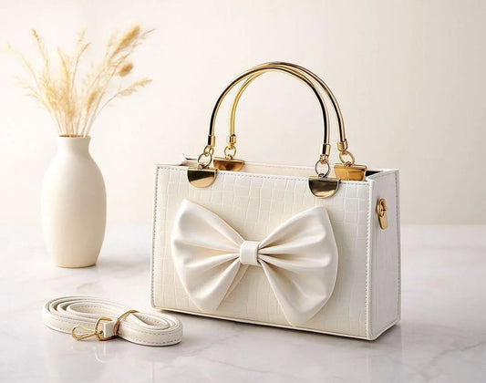 Girl's Leather Plain Hand Bag