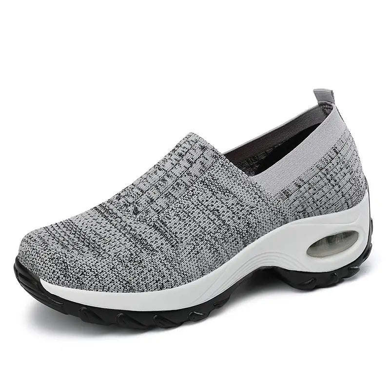 Women's Pink Mesh Slip-On Walking Shoes