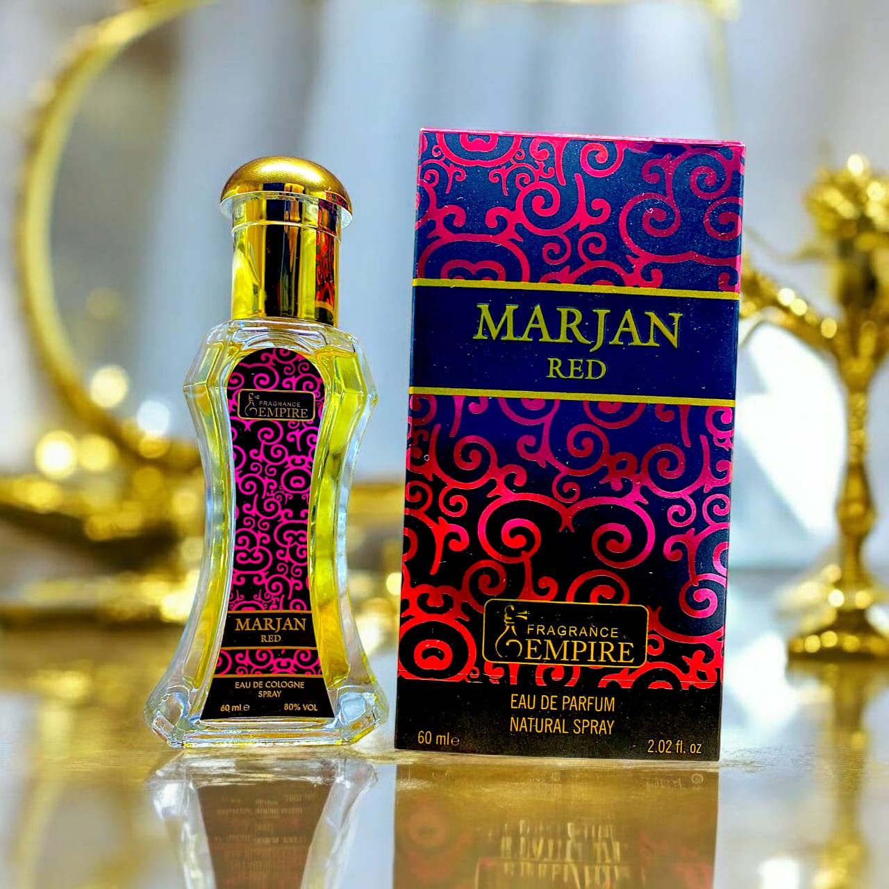 Marjan Red Eau de Parfum for Men – Long Lasting Sweet Fragrance, 60ml (H)
