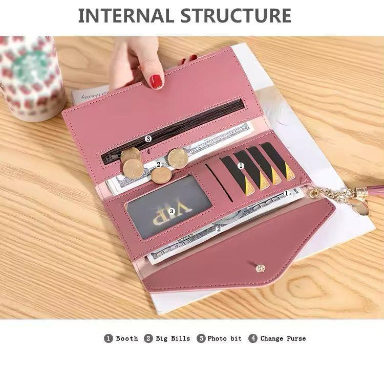 Stylish Leather Envelope Purse for Girls