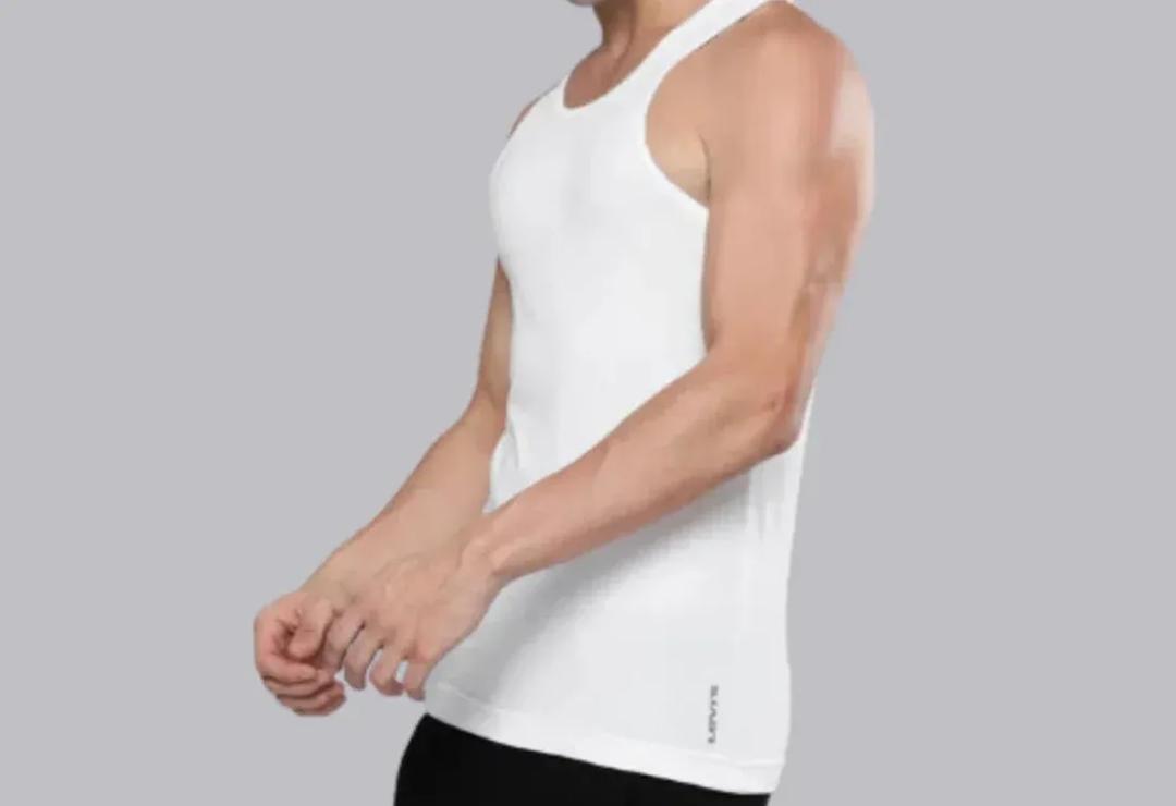Levi's Men White Cotton Vests Large 2 Pack