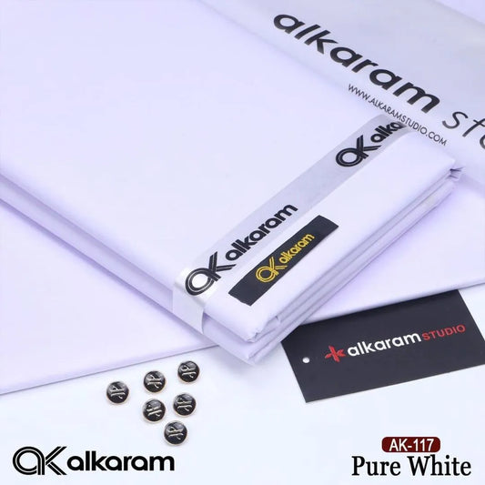 Men Cotton Plain Suit White Summer Eid Formal