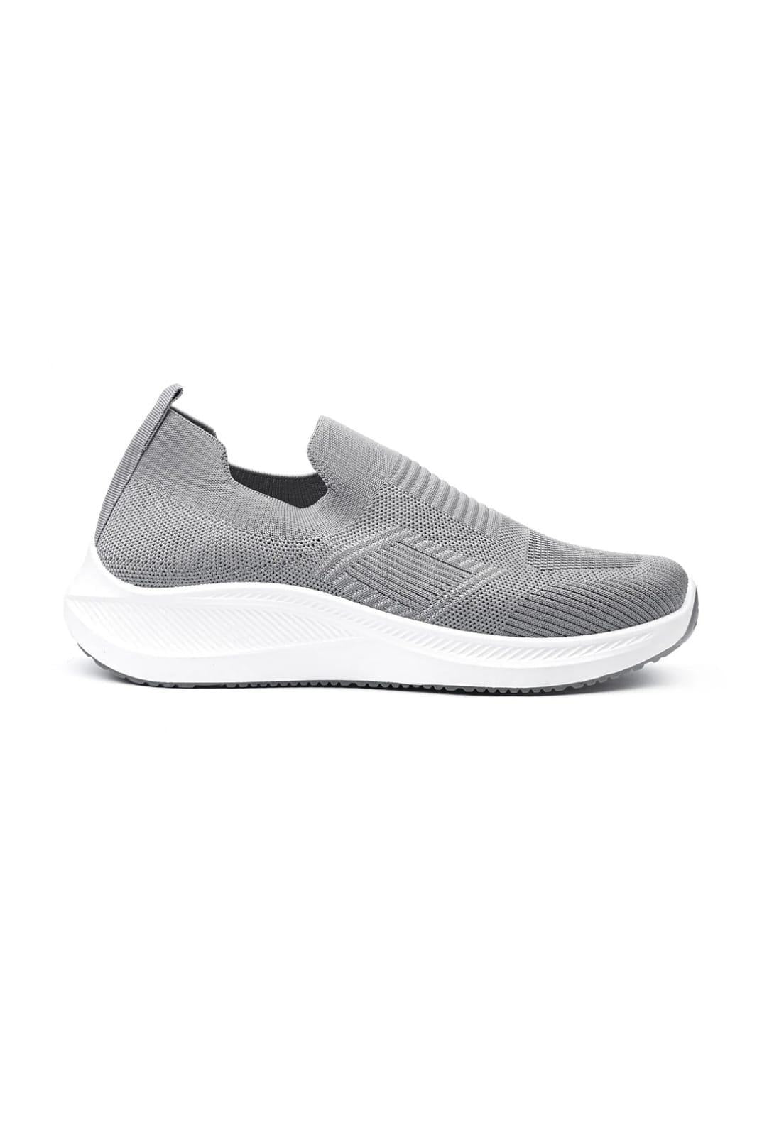 Men's Grey Slip-On Walking Sneakers Size 40 to 45