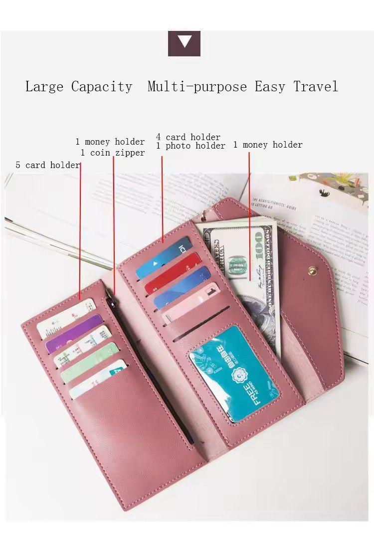 Stylish Leather Envelope Purse for Girls
