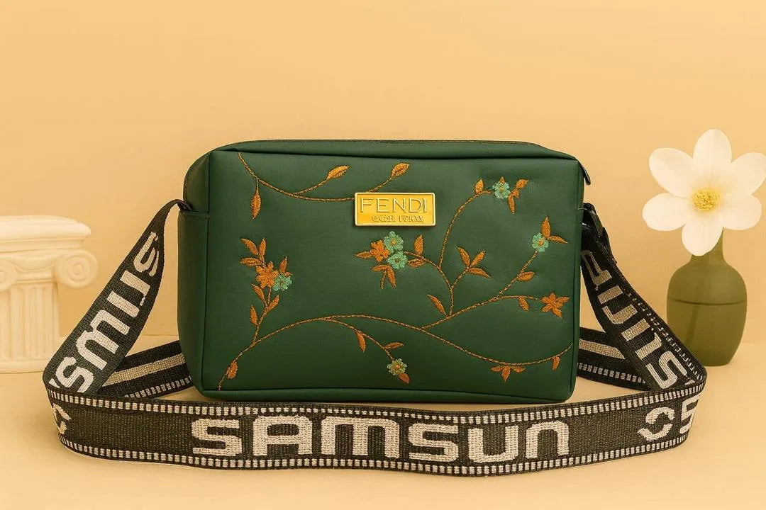Leather Handbag with Long Strap, 9 Colors, Zip Closure