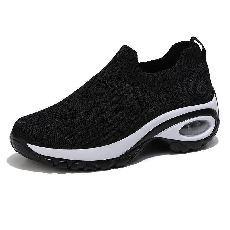 Women Red Slip-On Sneakers Air Cushion