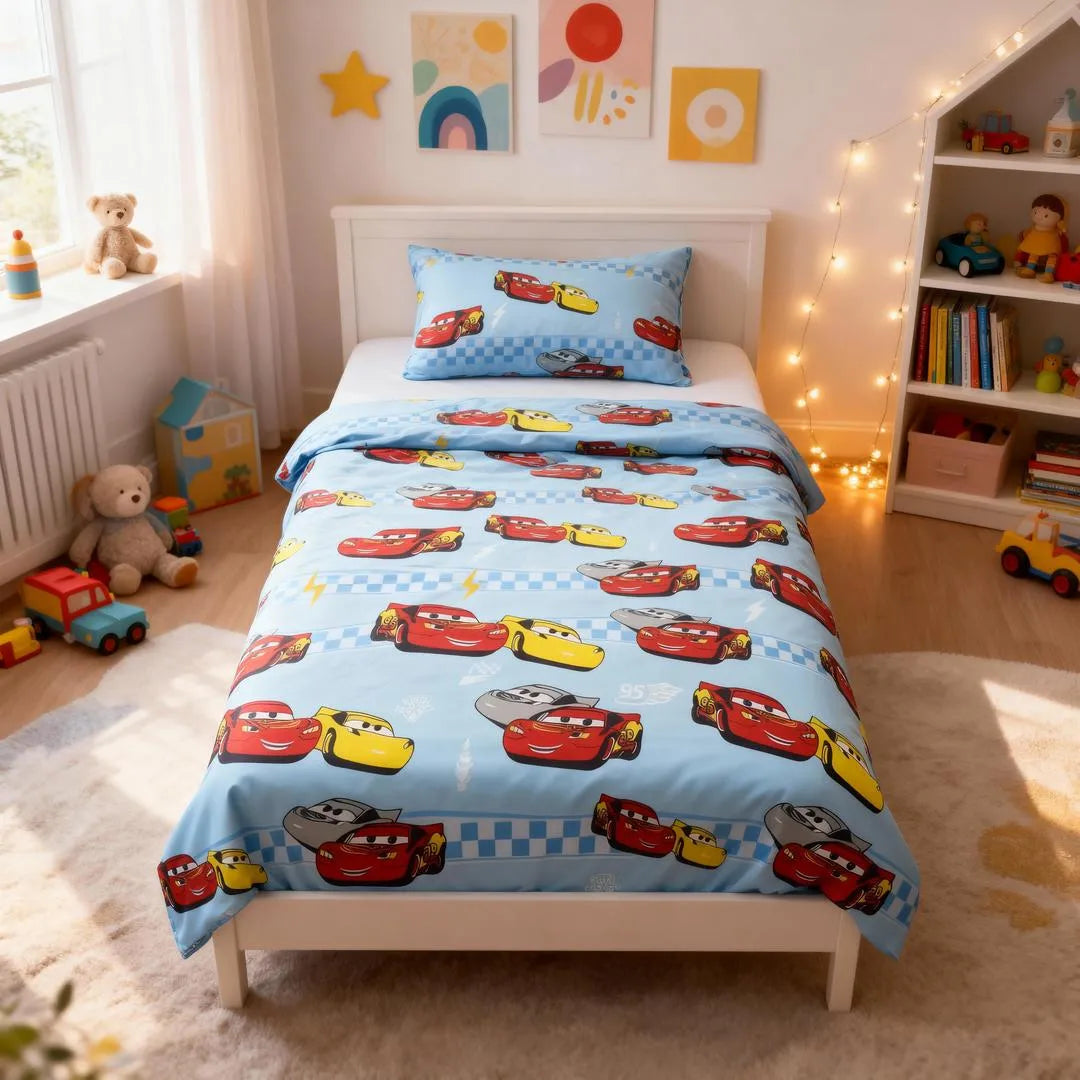 Kids Printed Single Bedsheet Multicolor Cotton 2Pcs