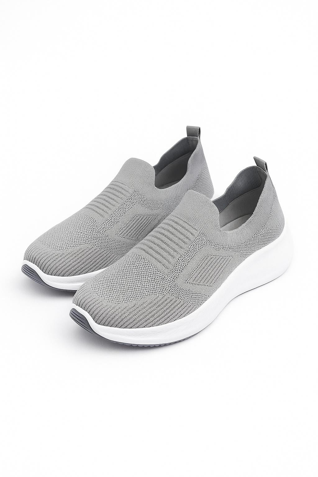 Men's Grey Slip-On Walking Sneakers Size 40 to 45