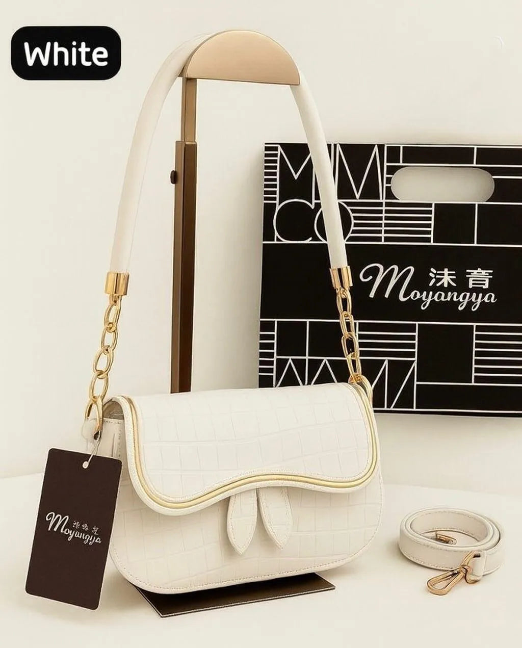 Women's Leather Plain Shoulder Bag