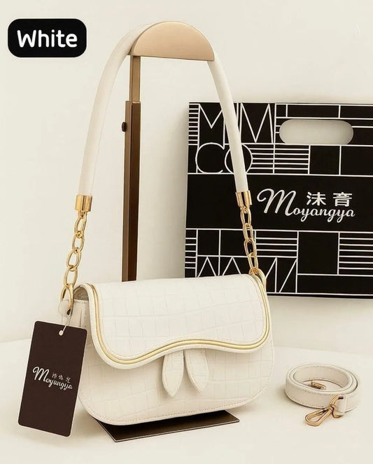 Women's Leather Plain Shoulder Bag