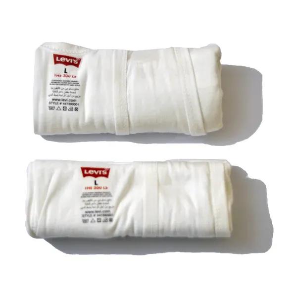 Levi's Men White Cotton Vests Large 2 Pack