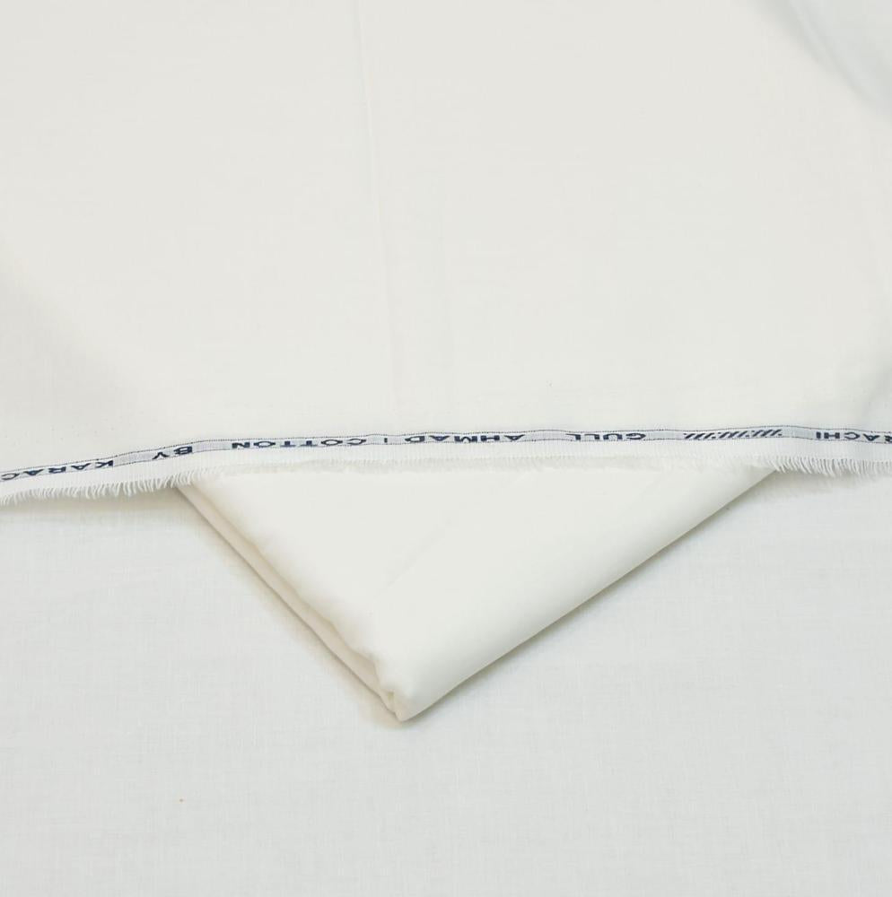 Men's Off White Soft Cotton Plain Suit All Season