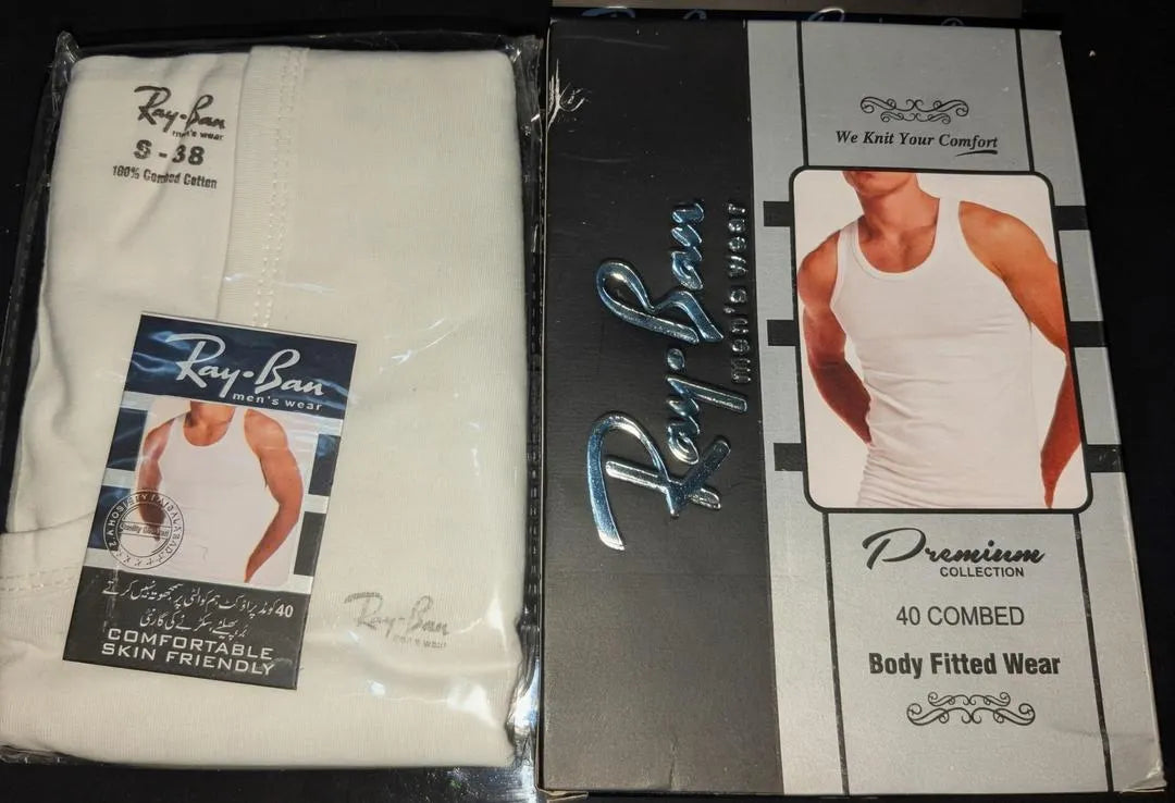Men's White Cotton Sando Vest Breathable Comfort Fit