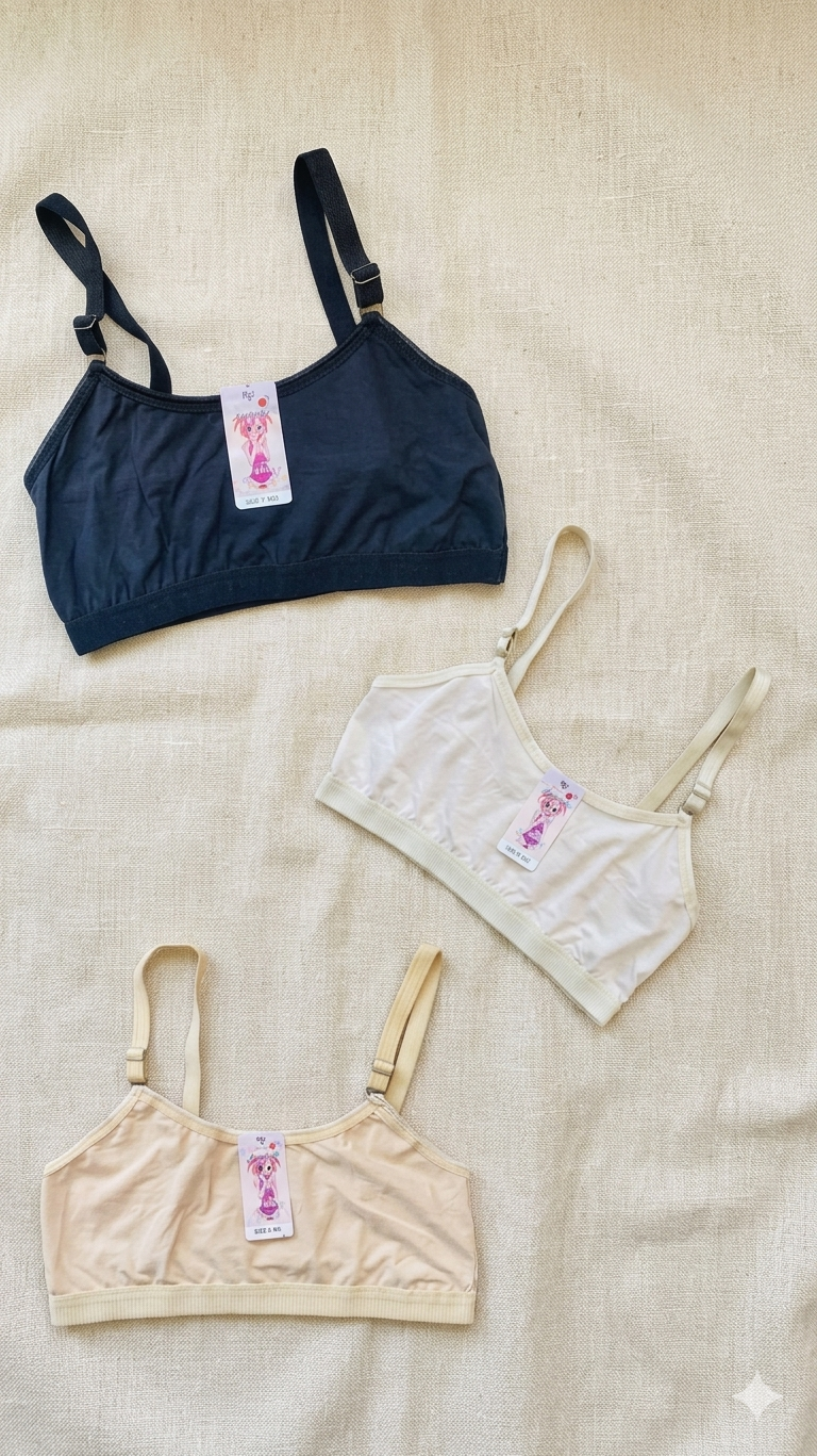 Non-Padded Bras for Teens Pack of 3
