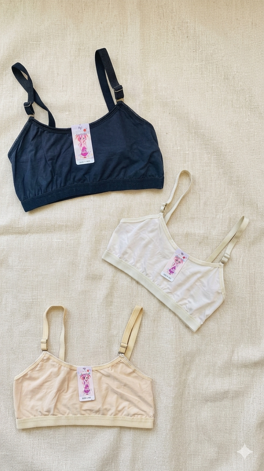 Non-Padded Bras for Teens Pack of 3